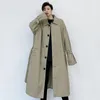 coreano estilo trench coat mulheres