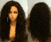 Perruques frontales en dentelle bouclée afro Kinky avec franges Brésiliennes Perruques naturelles de cheveux humains Naturels Curl pour femmes noires Grade 7A Diva1 130% Densité