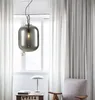Postmodernism Wax Gourd Shaped Glass Pendant Lamp Living Room Decor Bedroom Light Fixtures for Celling Dinning Lights