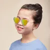Mignon enfants lunettes de soleil dégradé plein cadre coeur UV400 lunettes fille garçon en gros Protection solaire lunettes de soleil enfant personnalité 3-12 ans