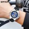 2021 Sanda Top Luxury Sport Men Quartz Watch Casual Style Military Watches Waterproof S Shock Male Clock Relogio Masculino 3009 G1022