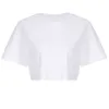 Rapwriter Casual Loose Solid Y2k Crop Tops Summer T-Shirt Women Heat O-Neck Short Sleeve Stretch Crop Tops Feminina 210702