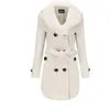 Woolen coat women's medium length women's windbreaker winter clothes Korean large wool collar double faced woolen coat 211019