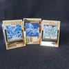 Yugioh Goldene Metallkarten Yu-Gi-Oh Legierungs-Sammelkarte Blaue Augen Dunkler magischer Obelisk Slifer Ra Kinder Weihnachten Geburtstagsgeschenk Y1212