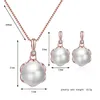 Necklace Earrings Set & 2022 Bride Wedding Jewelry Fashion Geometric Pearl Pendant Chokers Drop For Women Jewellry