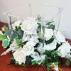 Party Decoration 2PCS Acrylic Wedding Decorations Home Decor Beautiful Table Centerpiece Clear Flower Stand Column Vases Pillar For Event