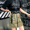 Satış Moda Harajuku Etek Kadın Yaz Kemeri Kemer Tulum Yüksek Bel Pileli A-Line Mini Kız Sokak 210601