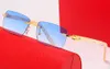 Novo estilo de chifre de búfalo de madeira da moda00520 óculos de sol de liga de titânio miopia armação de qualidade superior lentes de proteção UV400 vem com caixa vermelha