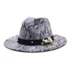 High Quali Fedora Hat Hawkins شعرت Cap Wide Brim Ladies Trilby Chapeu Feminino Women Men Jazz Godfather Sombrero Caps Hats