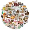 50 PCS Mixed Cartoon coffee Graffiti skateboard Stickers For Car Laptop Fridge Helmet Pad Bicycle Bike Motorcycle PS4 book Guitar 2562564