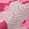 Één schouder roze print gebreide trui vrouwen hoge straat lange mouw casual pullover vrouwelijke 2021 lente jumpers dames truien