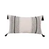Cuscino/cuscino decorativo Boho Style Retro Cuscino Copertina 45x45cm/30x50 cm Vintage Nero con nappe per la decorazione domestica soggiorno