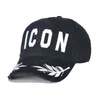 2021 Italien Icon Marke Baseball Caps Hut Männer Baseball Caps Baumwolle Unisex Einstellbare Frauen DSQ Baseball Caps Brief Schwarz Kappe D143 H0105