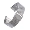 202224 mm mesh roestvrijstalen horlogebanden Pin Buckle Metal Barken Universal polsband vervangende band3720050