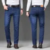 Хлопок мужские джинсы джинсовые брюки бренд классическая одежда комбинезон прямых брюк для мужчин черный негабарит большой размер 35 40 42 44 2111111