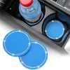 Car Organizer For Women Cup Coasters Insert 2PCS 7cm Diameter Accessories Bling Blue