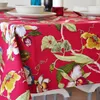 Europe Retro Table Cloth Floral Printed Rectangular Cover Lace Edge cloth for Wedding Sale 210626