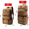 50L 80L Grande Capacidade Saco de Esportes Ao Ar Livre Militar Tático Mochila Caminhadas Camping À Prova D 'Água Desgaste-Oposição Nylon Mochila X261D 220216