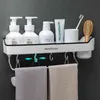 Bagno Shampoo Supporto per mensola da doccia Portaoggetti da cucina Organizzatore Accessori angolari montati a parete 211112