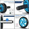 6in1 AB Wheel Roller Kit with PushUP Bar Hand Griper Jump Rope and Knee Pad Portable Equipment for Home Exercise Workout 6606696