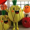 Costume da mascotte di ananas gialloverde Performance sul palco Vestito da festa di fantasia di Natale di Halloween Vestito da personaggio dei cartoni animati Vestito da carnevale unisex per adulti