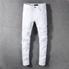 Роскошные дизайнерские мужские джинсы Знаменитый дизайн Dasual Slim-leg White Embroidery Snake Motorcycle летние брюки брюки-карандашРазмер 29-402157