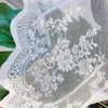 寝室の結婚式の装飾チュールドレープのための居間の花のボイルの薄いカーテンのための白いレースのチュール窓のカーテン210712
