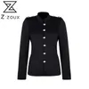 Women Blazer Single Breasted Long Sleeve Ladies Black Coat Fahion Women's Slim Suit Jacket Plus Size 210513