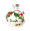 Decoraciones navideñas 6cmPET de plástico transparente alto bola de Navidad fiesta creativa bolas colgantes huecas adornos suministros para fiestas