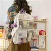 バックパックバッジ女性JulyccinoバックルキャンディーカラーファッションかわいいSchoolbagショルダーバッグ10代の少女カレッジバックパック202211