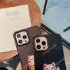 Top Deluxe Designer Phone Cases for iphone 13 13pro 12 11 pro max XS XR Xsmax 8plus High Quality Embroidered Cat Leather Fashion Luxury Cellphone Protective Cover