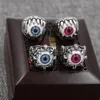 Uomo Vintage Dragon Claw Evil Eye Skull Ring Imitazione di anelli da motociclista in acciaio inossidabile Devil Eyeball Puntelli per feste di Halloween Maschio J