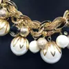 Gümüş Renk ABS Büyük İnci Kolye Chokers Bildirimi Takı Kadınlar / Collares Perlas / Grand Collier de Perles / Joyeria