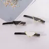 2021 European and American Big Letter Hair Clips & Barrettes Metal Triangle Fashion Accessories Female High Quality Fast Delivery