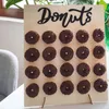 20 buracos parede parede suspensão donuts titular estande placas de casamento decoração acessório Decoração Dinnertal bebê crianças festa de aniversário 210408