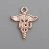 Online Großhandel Mode Legierung Caduceus Medical ICU Charms Schmuck DIY Krankenschwester Arzt Anhänger 19*23mm 50 Stück AAC825