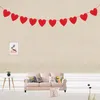 Party Decoration 3M Hanging Decor Red Love Heart Bunting Banners Garland Wedding Valentines Day Birthday Bridal Shower Marriage Proposal