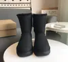 Damen Kinder Klassische Winter-Schneestiefel Echtes Rindspaltleder Schuhe Damen Kinder Schleife Stiefel