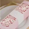 (100 pieces/lot) Flower Box Packing Roll Wedding Invitation Card Customize Print Red Pink Teal Scroll Cards XQ1605