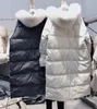 Fashion Horn Button Vinter Vit Duck Down Jacket Kvinnor Solid Casual Long Hooded Fur Collar Coat 210520