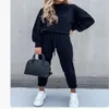 Vinter höst två stycken set Tracksuit fruar kvinnor sport oversize ropa de chandal mujer invierno casual jogging kvinnliga kostymer y0625