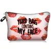 Оптовая продажа красоты губ 3d печать женщин косметические сумки путешествия сумки макияж макияж макияж
