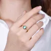 ATTAGEMS 18K Gold Emerald Rings for Women Vintage Real Silver 925 Ring Mens Jewelry Brand Anniversary Party Gift Wholesale 211217