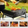 Other Cookware Portable BBQ Barbecue Grills Burner Oven Outdoor Garden Charcoal Barbeque Patio Party Cooking Foldable Picnic for 3-5 Person ZWL468