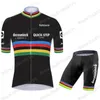 World 2021 Одежда для велоспорта Комплект джерси Quick Step Julian Alaphilippe Костюм для шоссейного велосипеда Maillot Cyclisme Uniform Racing Sets1529672
