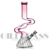 12,8 pollici Narghilè beaker bong pipa ad acqua dab rig bong piattaforme petrolifere tubi inebrianti con ciotola di banger al quarzo removble downstem