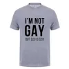 I'm Not Gay But is 20 Funny T-shirt for Man Bisexual Lesbian LGBT Pride Birthdays Party Gifts Cotton T Shirt 210714