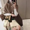 Fashion Designer Winter Cashmere Scarf for Women Classic Letter Flower Silk Lace Ring Scarves 180 x 65cm Highly Quality