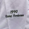 Maglia Rickey Henderson 35 Grigio 1982 Bianco 1990 Coopers-town Pullover verde Tifosi giocatori gialli Patch Hall Of Fame nera Taglia S-3XL