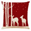 Taie d'oreiller noël rouge décoratif pour la maison housse de coussin décor doux taie d'oreiller # BL2